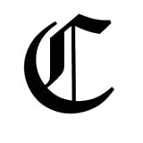 Old English Lettering Letter C White Decal