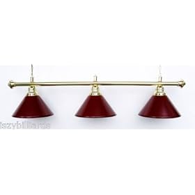 61 Metal Pool Table Light Billiard Lamp Brass - Burgandy by 