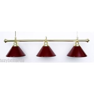 61 Metal Pool Table Light Billiard Lamp Brass - Burgundy by 