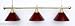 61 Metal Pool Table Light Billiard Lamp Brass - Burgandy