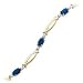 10kt. Yellow Gold, Blue Sapphire Fashion Bracelet with a Diamond Accent