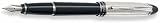 Aurora Ipsilon Silver Sterling Silver Cap w/ Black Barrel Extra Fine Point Fountain Pen - AU-B14CN-EF
