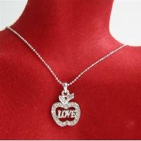 N708 Adams Eve Apple Love Jewelry Bling Apple w/ Love Word