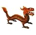 Hand-painted Wood Fire Dragon Carving