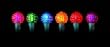 Set of 90 Micro Christmas Lights Multi-Colored With Green Wire #727601