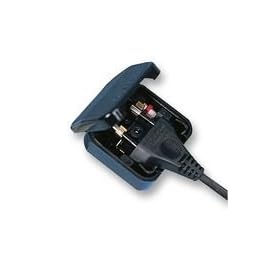 Euro 2 Pin to 3 Pin Converter Plug / Adapter - Black CP1*