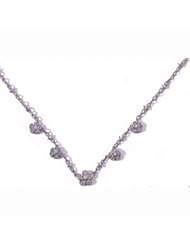 14k Solid Gold 5 Daisies Diamond Necklace (0.69 ct.tw)