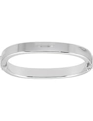 Sterling Silver Hinged Bangle Bracelet by US Gems