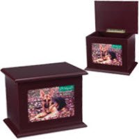 Peaceful Pet Keepsake Chest Large Mahogany