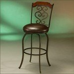 Jersey Meadow JM225 Swivel Counter Stool - Autumn Rust, Russet Cordovan & F ....