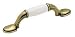 Amerock Royal Family Pulls 4-pk. - White/ Burnished Brass
