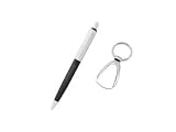 Black & Silver Ballpoint Pen Keychain Key Chain Set