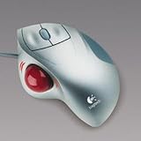 LOGITECH, INC. LOG9043530403 Optical TrackMan Wheel Mouse, Two-Button Scroll, Programmable, GY SR Sold as 1 EA