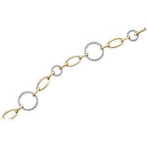 Genuine IceCarats Designer Jewelry Gift 14K Yellow White Gold 14Ky_14Kw Diamond Bracelet
