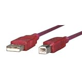 アクロス USBケーブル 3m USB-Aオス-USB-Bオス レッドスケルトン ASB72SRの画像