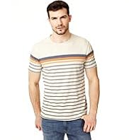 North Coast Pure Cotton Engineered Striped T-Shirt