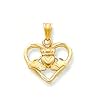 14kt Gold Irish Celtic Claddagh Wrapped in a Heart