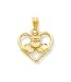 14kt Gold Irish Celtic Claddagh Wrapped in a Heart