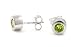 Sterling Silver 5mm Round Peridot Earrings