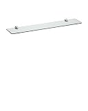 Logo 700mm clear crystal glass shelf