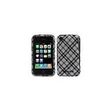 Speck Products Fitted Case for iPhone 3G - 1 Pack - Retail Packaging - Black Harringbone Pinstripe