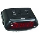 Advance Clock #3138 0.6 LED Black Alarm Clock
