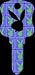 Playboy Groovy Green Kwikset KW1 House Key