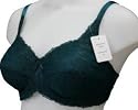 Unpadded Embroidered Underwired Bra Sea Green