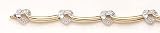 10kt Yellow Gold Diamond Heart Bracelet- DS1202