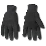 CLC Soft Cotton Black Jersey Glove w/ Knit Wrist