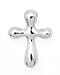 Rounded Sterling Silver Slider Cross Pendant