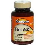 Folic Acid Xtra Caplets, by Sundown - 60 Caplets