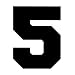 NUMBER 5 Temporary Tattoo 1.5x2