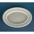 100 Teller, PS Plastik oval 21,7 cm x 15,7 cm x 2,1 cm weiss