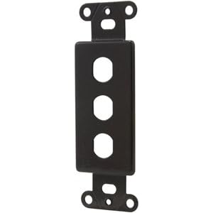 OEM Systems IWM-3P-BN Decorator Style Empty Connector Plate (Brown, 3 Connectors)