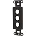 OEM Systems IWM-3P-BN Decorator Style Empty Connector Plate (Brown, 3 Connectors)