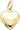 Heart Charm, Gold Plated Silver