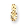 14k and Rhodium Flip Flop Earrings - Measures 8x6mm