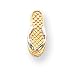 14k and Rhodium Flip Flop Earrings - Measures 8x6mm - JewelryWeb