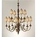 Murray Feiss Lighting - F2234/8+4MRT: Marquee Collection - 2-Tier 12-Light Chandelier - Merlot
