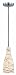Lite Source LS-19332 Jaser Pendant Lamp, Polished Steel with Lined Frosted Glass