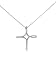 Sterling Silver Polished Cross Necklace with 18 inch Rolo Chain