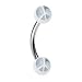 White Acrylic Peace Sign Eyebrow Ring