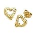 Diamond Heart Earrings in 14K Yellow Gold