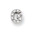 Sterling Silver CZ Initial G Slide