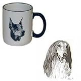 Afghan Hound Country Mug, Porcelain by Rosalinde (12 oz. )
