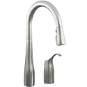 KOHLER K-647-VS Simplice Pull-Down Kitchen Sink Faucet, Vibrant Stainless