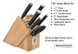 Kershaw KAI U,S,A Shun Stainless Series 7 PC Asian Set with Wood Block/MH2005