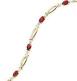 10kt. Yellow Gold, Ruby & Diamond Bracelet