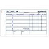 Daily Employee Time Card, 2 Side Printed, 4 1/4 x 7, 100/Pad (RED4K406)